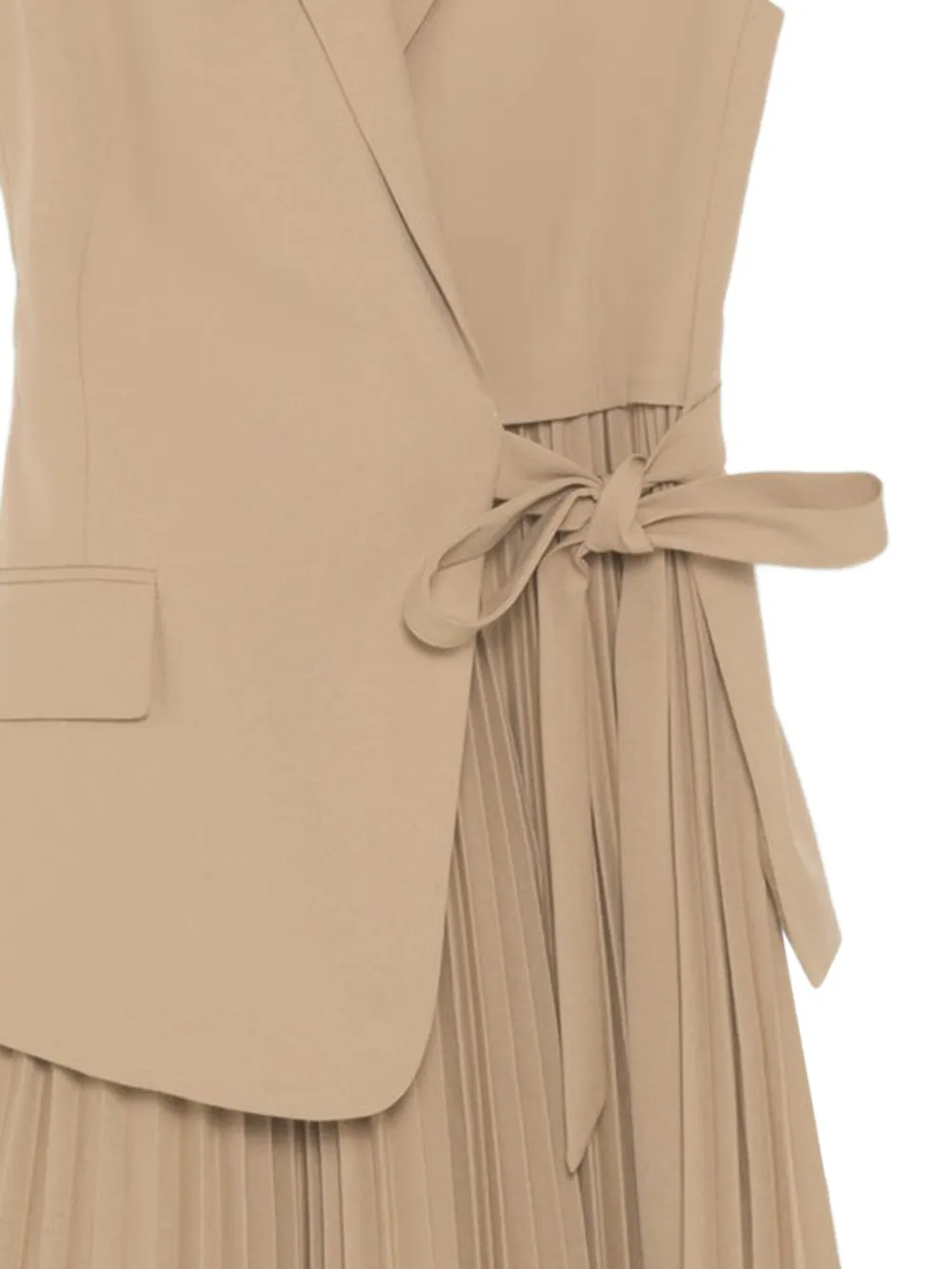 Simkhai Eman Pleated Mini Dress - Beige
