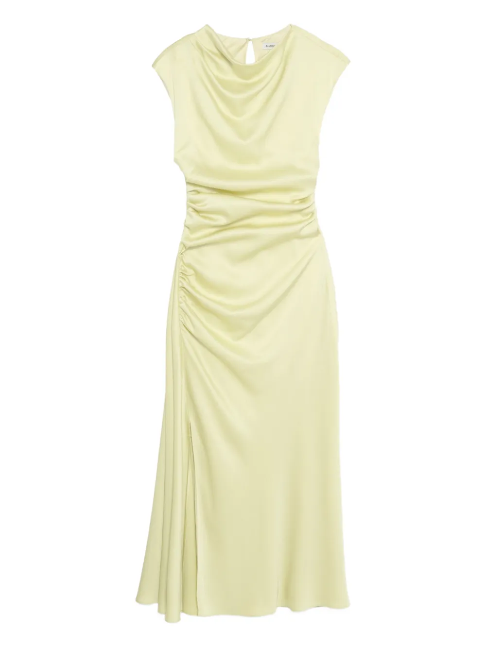 Simkhai robe mi-longue Burke à fronces | jaune | Image 1