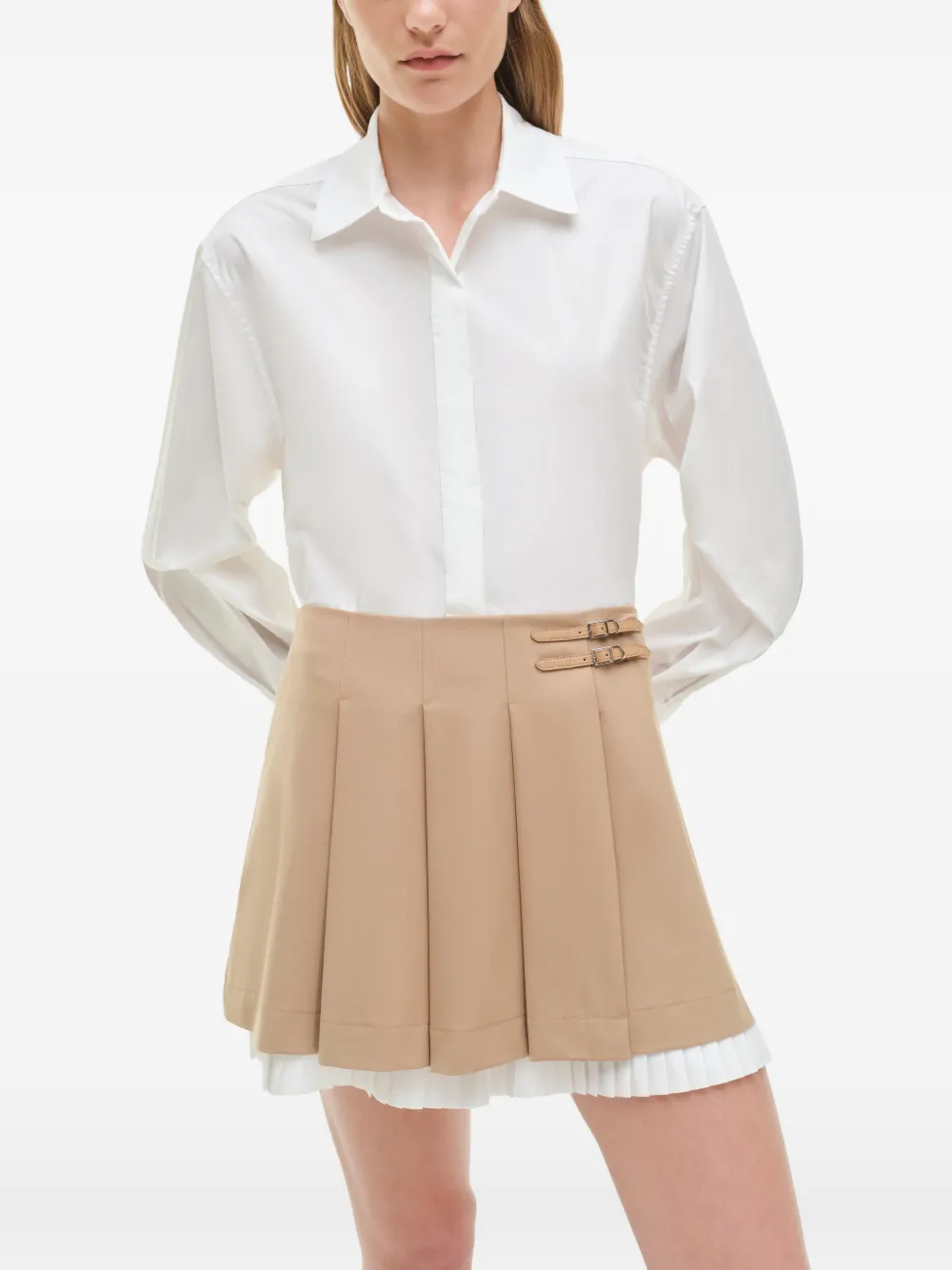  Simkhai Suzie Pleated Skorts - Neutrals 