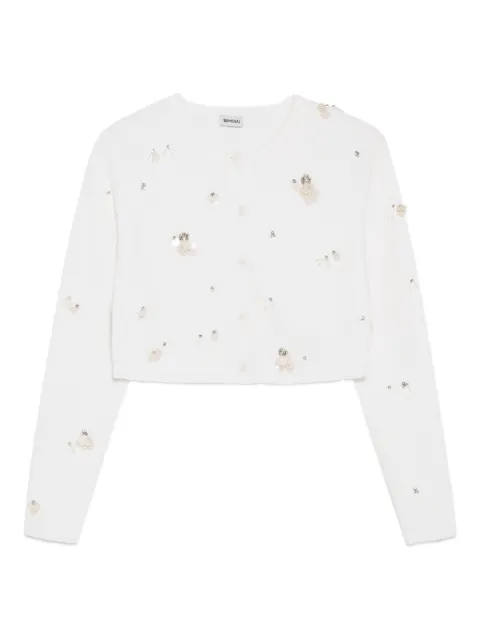 Simkhai Zadie embellished cropped cardigan