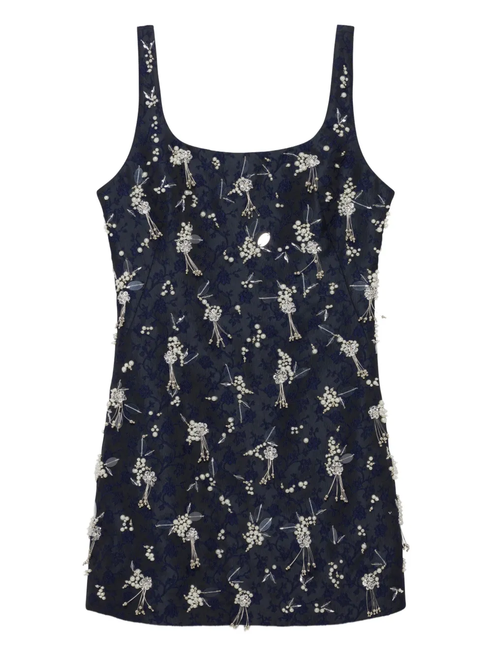 Simkhai Viva Jacquard Embellished Mini Dress In Black