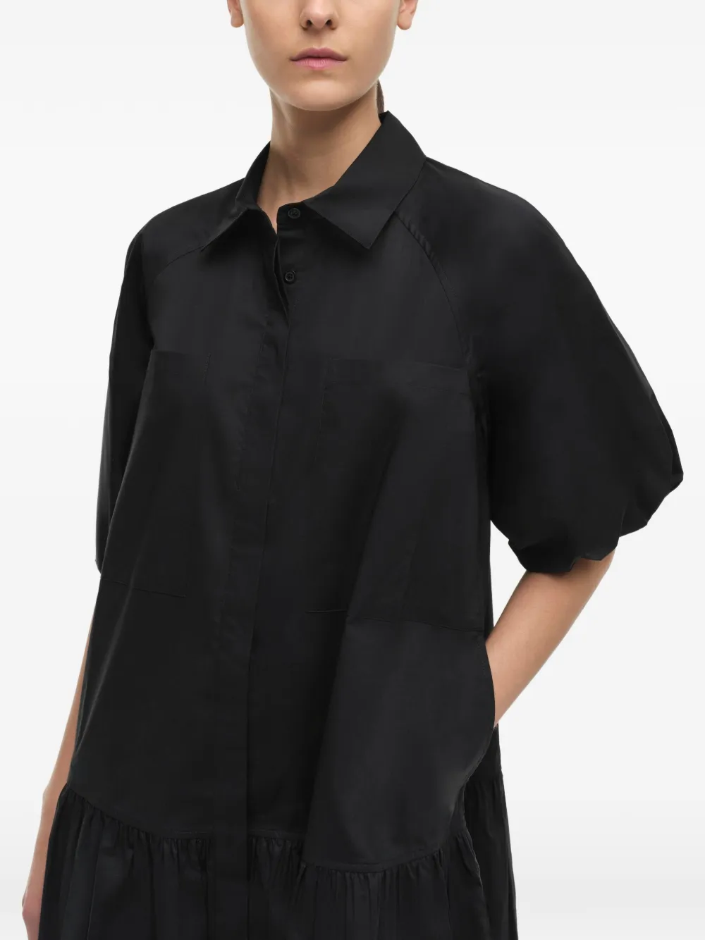 Simkhai Crissy mini-jurk met knoopsluiting Zwart