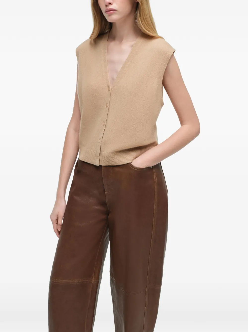 Rozzi V-Neck Cashmere Vest