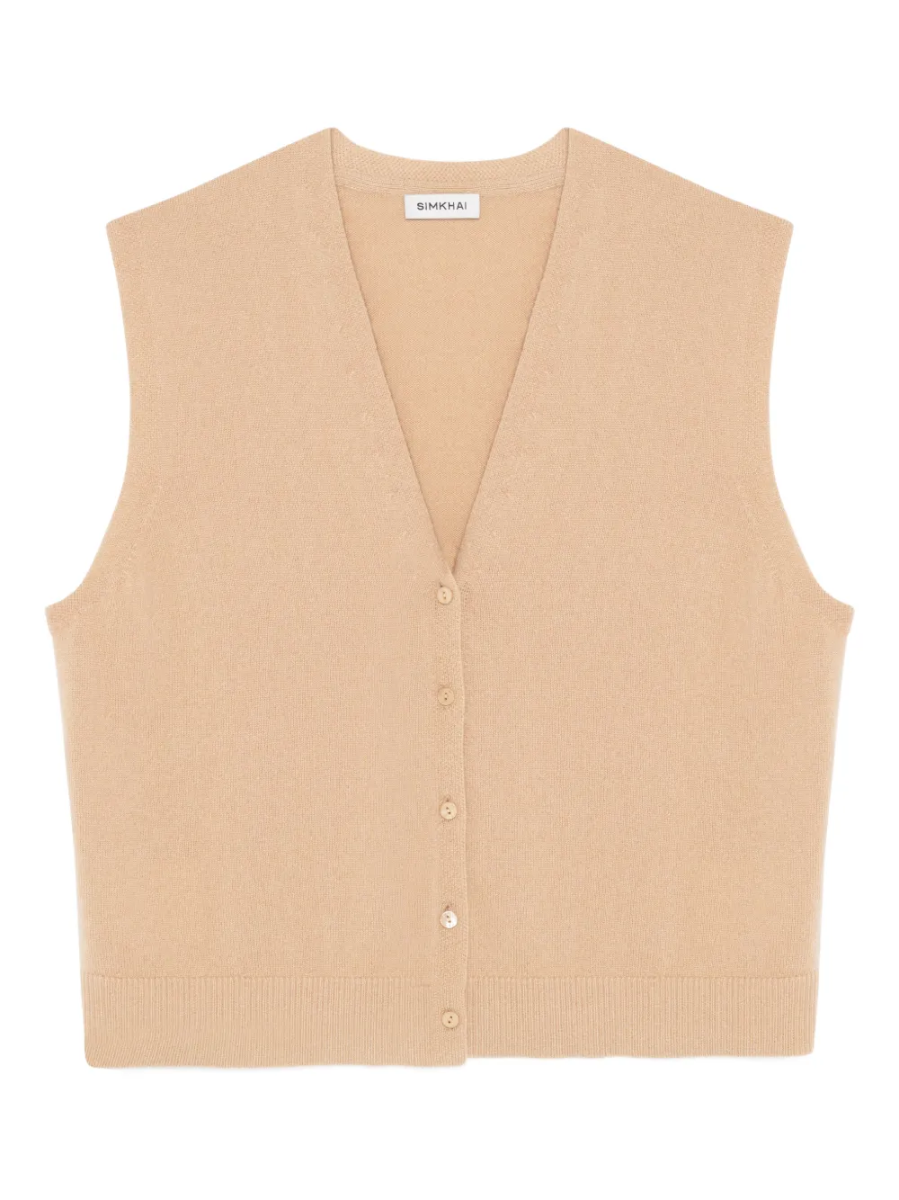 Simkhai Rozzi V-neck cashmere vest - Toni neutri