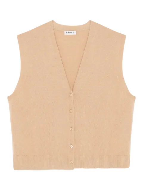 Simkhai Rozzi V-neck cashmere vest