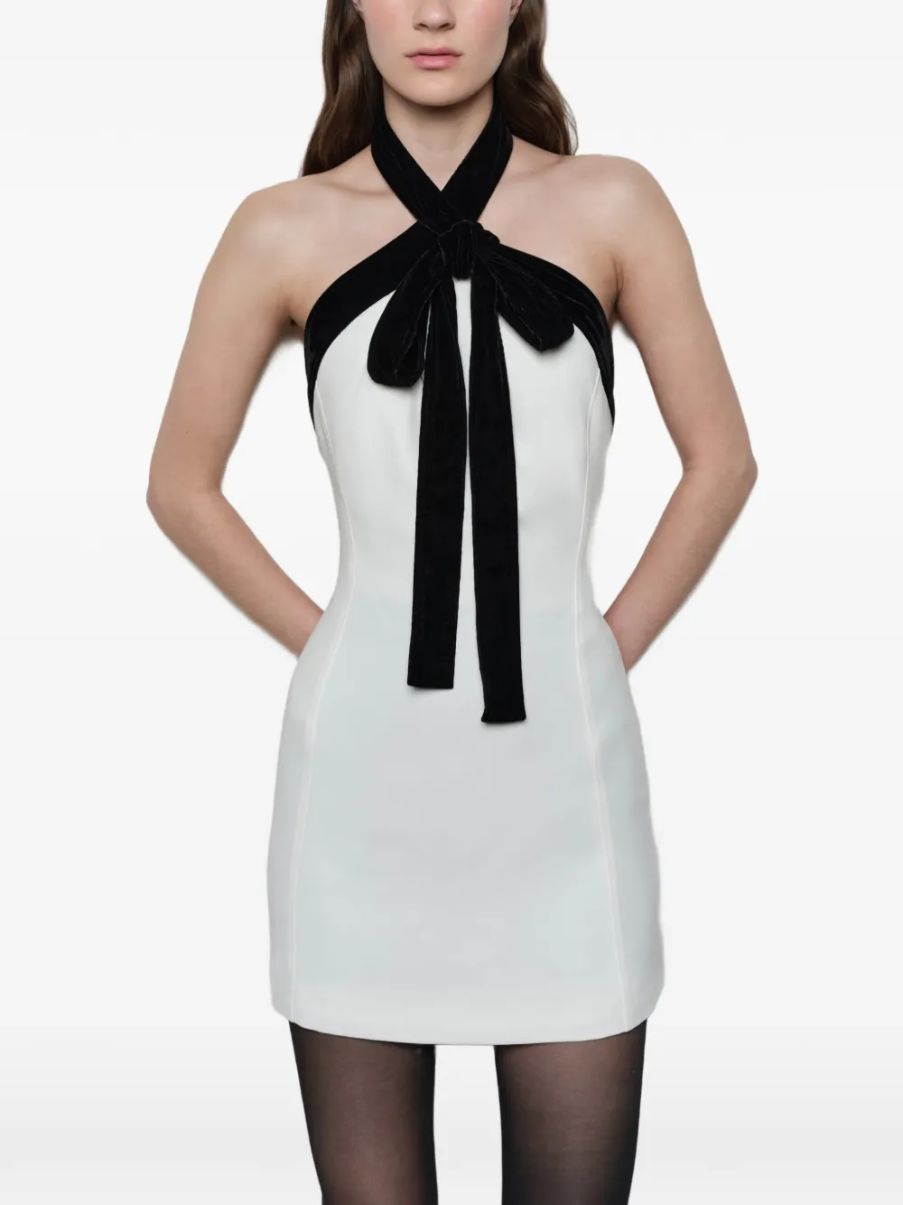 Jolie Velvet-Tie Mini Dress