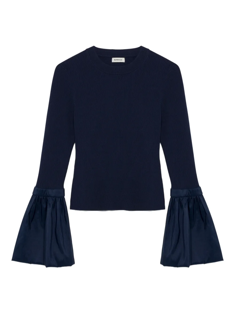 Simkhai Agata taffeta knitted top | Blue | Image 1