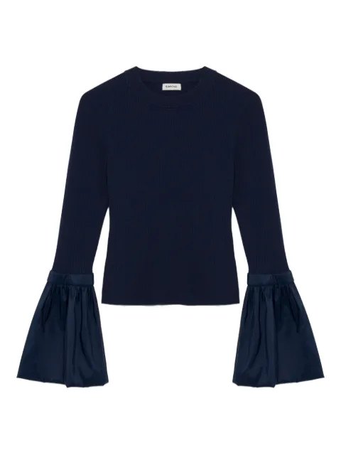 Simkhai Agata taffeta knitted top