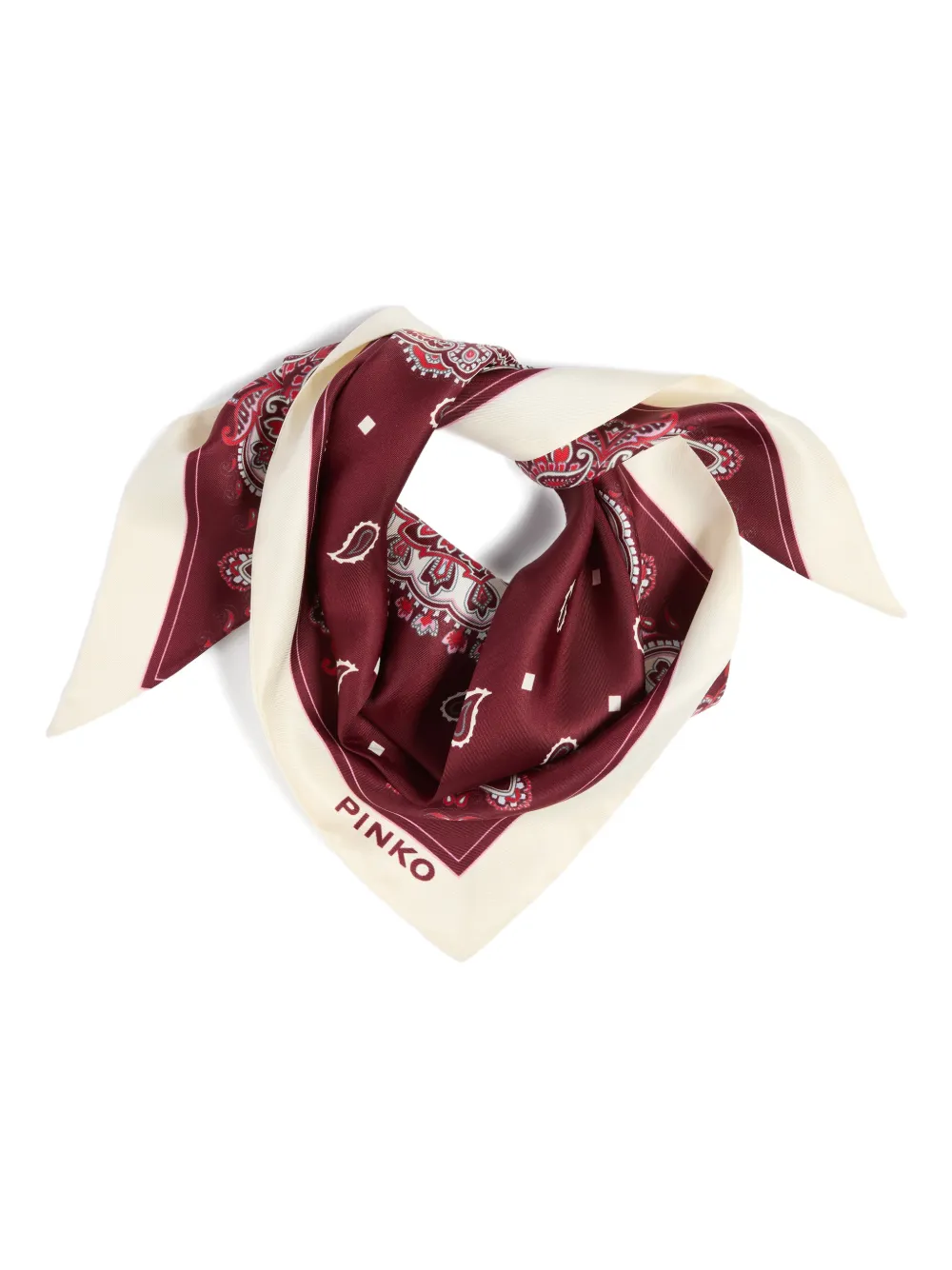 PINKO paisley-print scarf - Rood