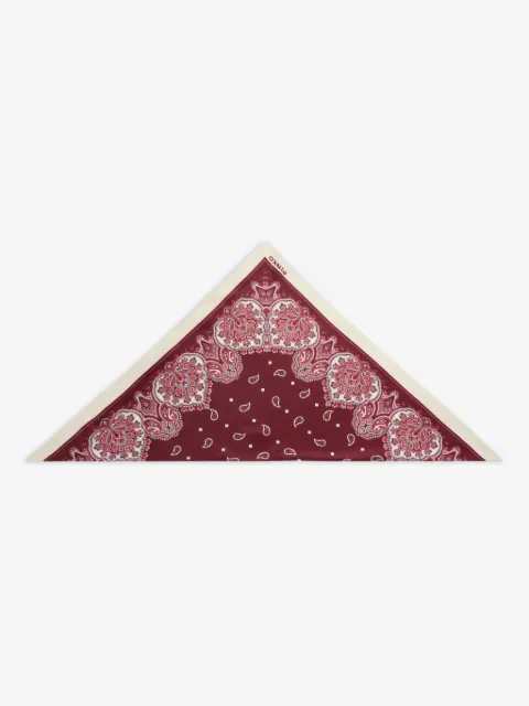 PINKO triangular scarf with floral paisley print