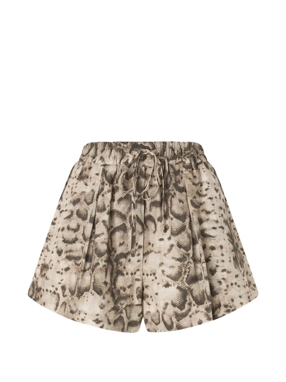 PINKO drawstring animal-print trousers - Toni neutri