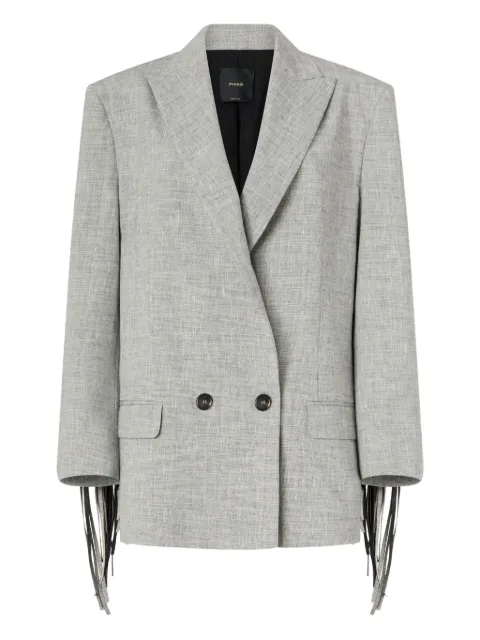 PINKO blazer frangé à boutonnière croisée
