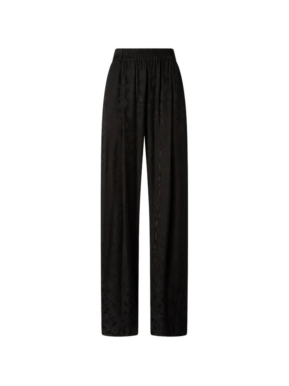 PINKO floral-jacquard elasticated-waist trousers - Schwarz