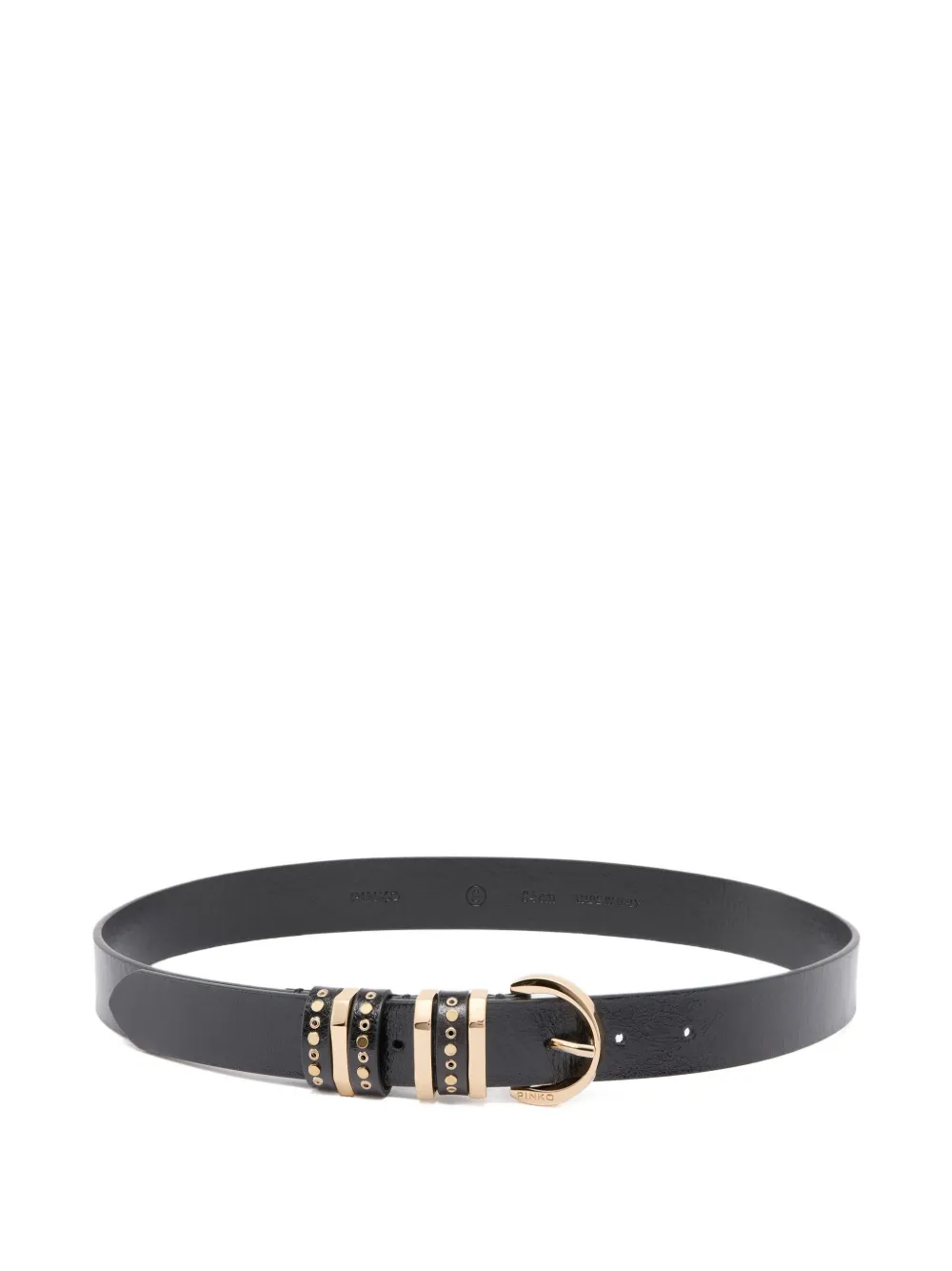 PINKO studded buckle leather belt - Nero