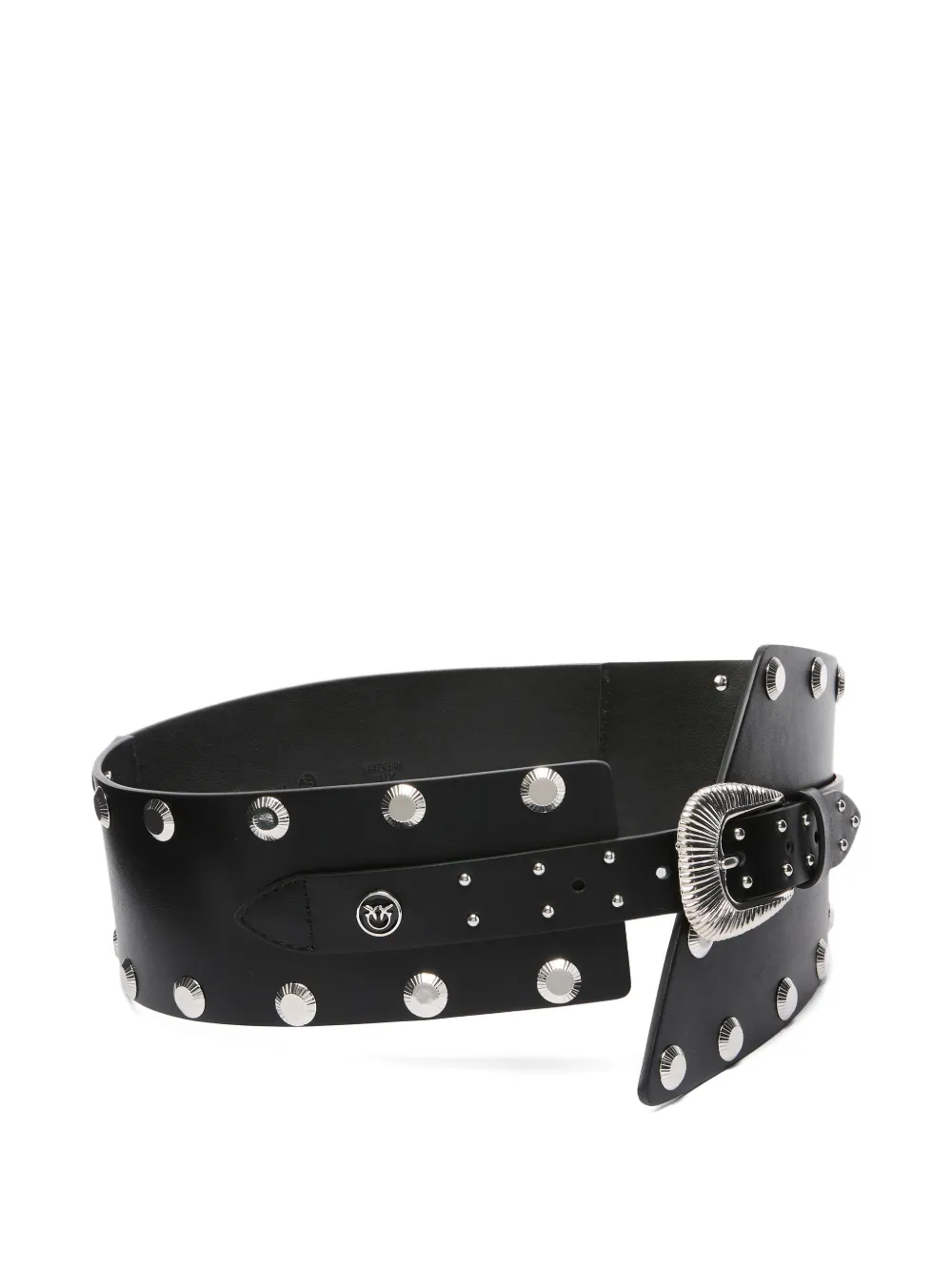 PINKO studded buckle belt - Zwart