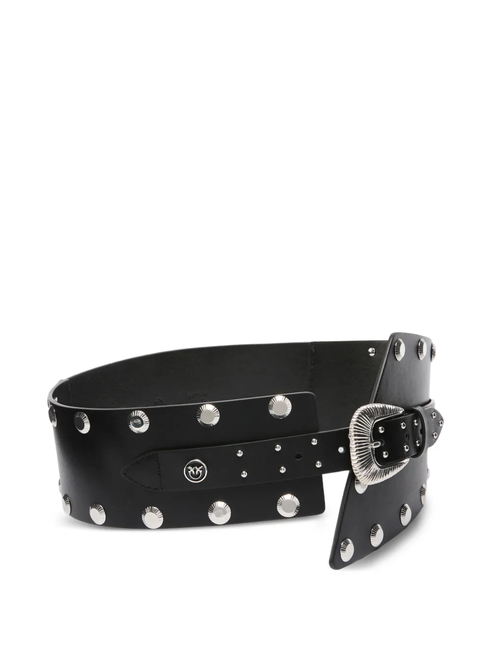  Pinko Studded Buckle Belt - Black 