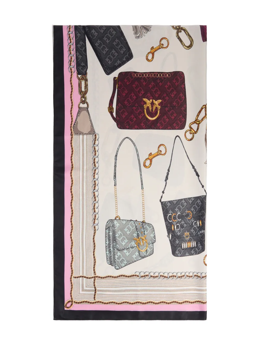 PINKO graphic-print scarf - Rosa