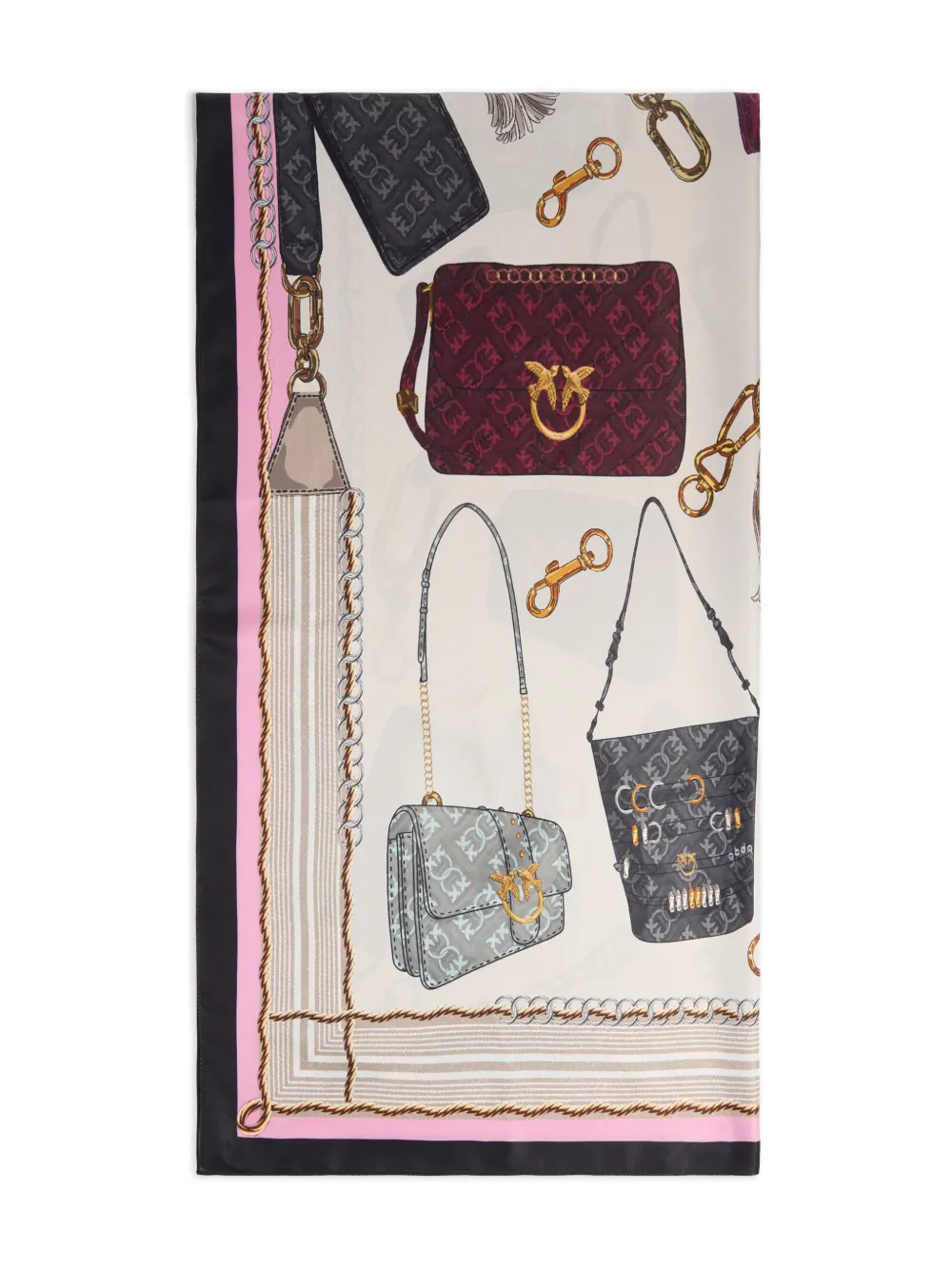 PINKO graphic-print scarf - Rosa