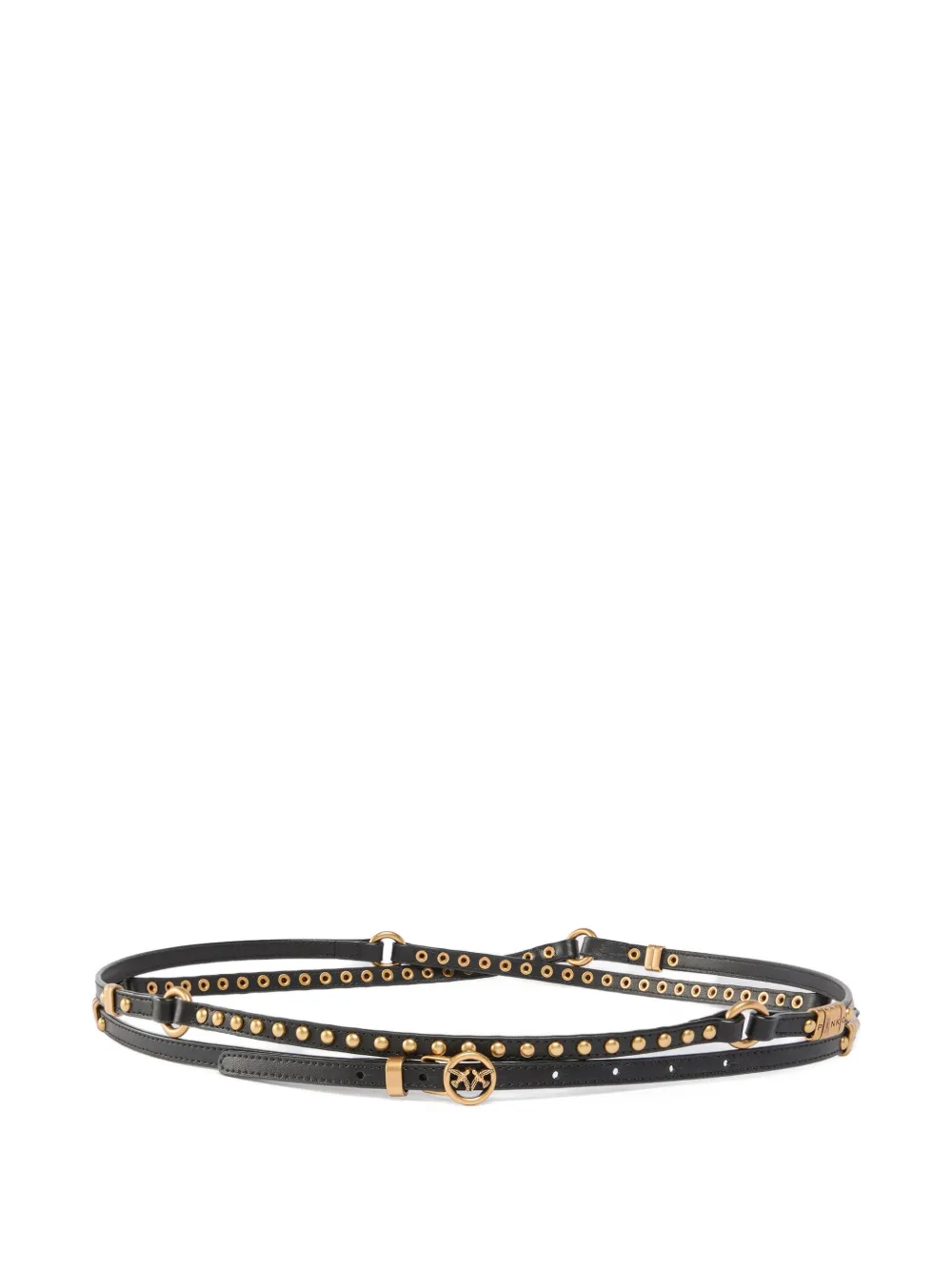 PINKO studded leather belt - Nero