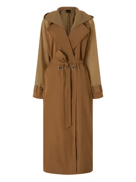 PINKO hooded belted coat