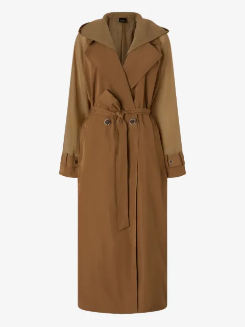 PINKO trench coat with sheer inserts