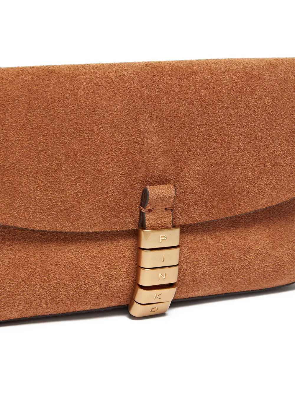  Pinko Gold-tone Cross Body Bag - Brown 