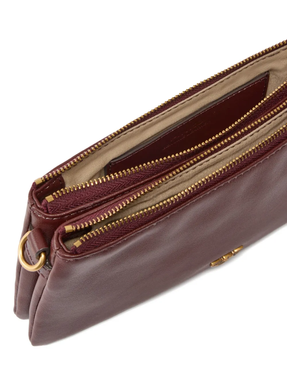 PINKO Double Bag kleine clutch Bruin