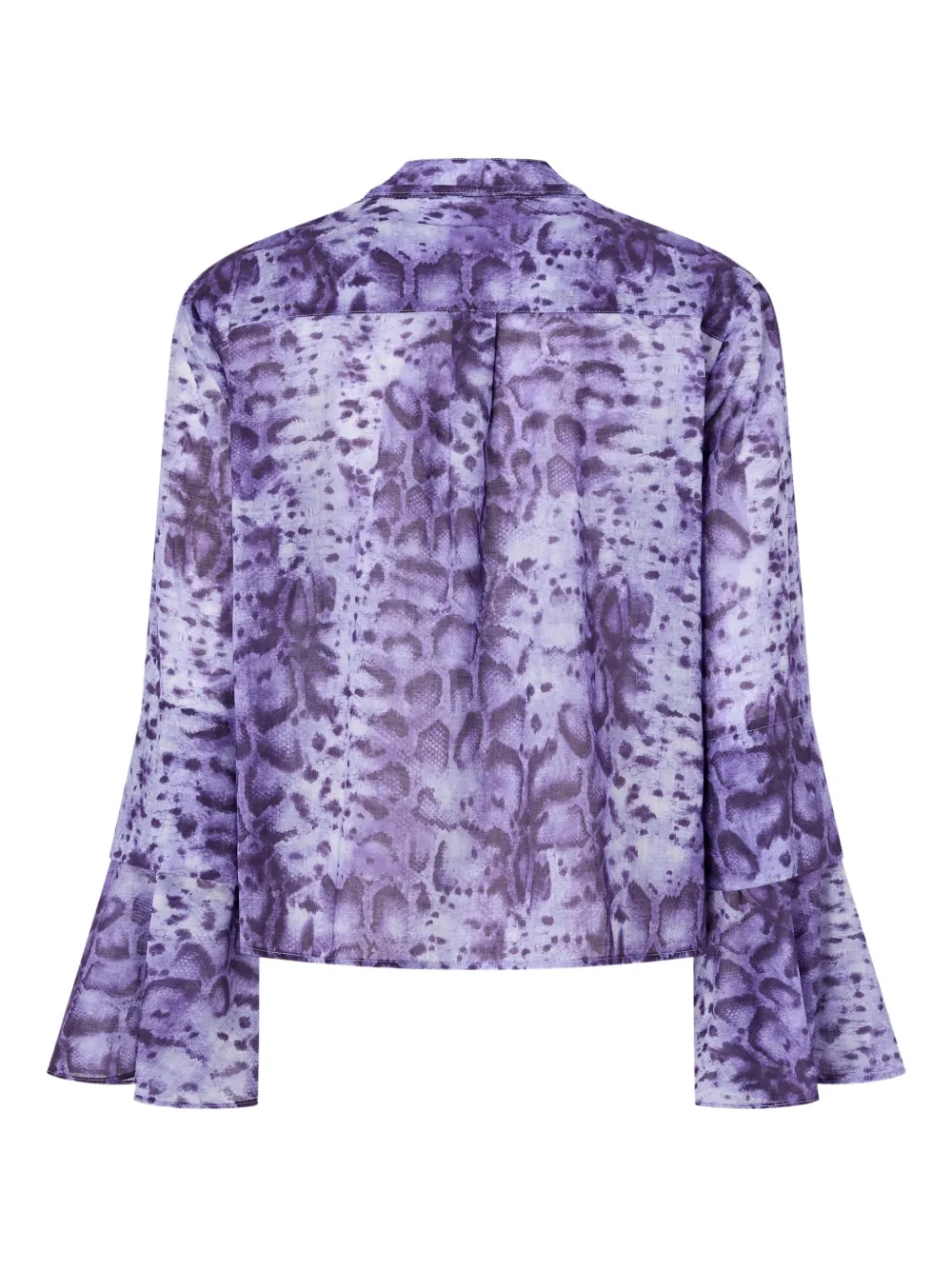  Pinko Snake-print Flared Blouse - Purple 