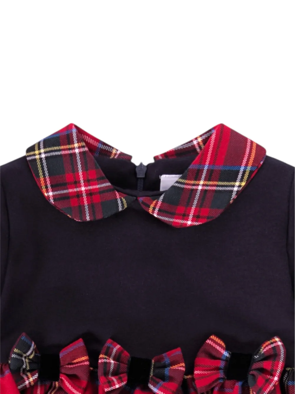 Baroni Firenze Bow-detail Checked Dress In Multi