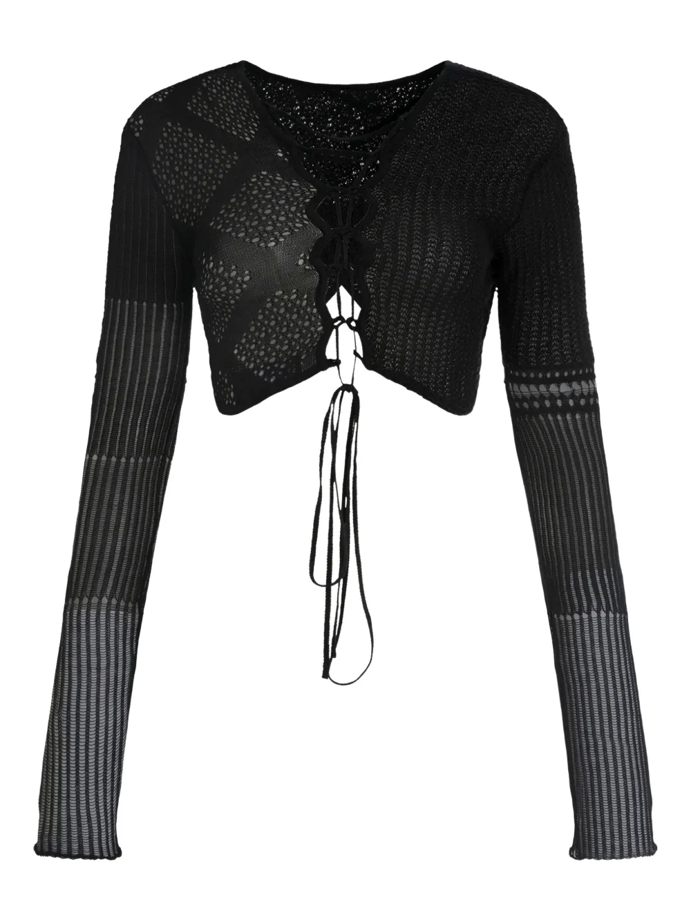 Roberta Einer long-sleeve lace-up top | Blouses | Image 2
