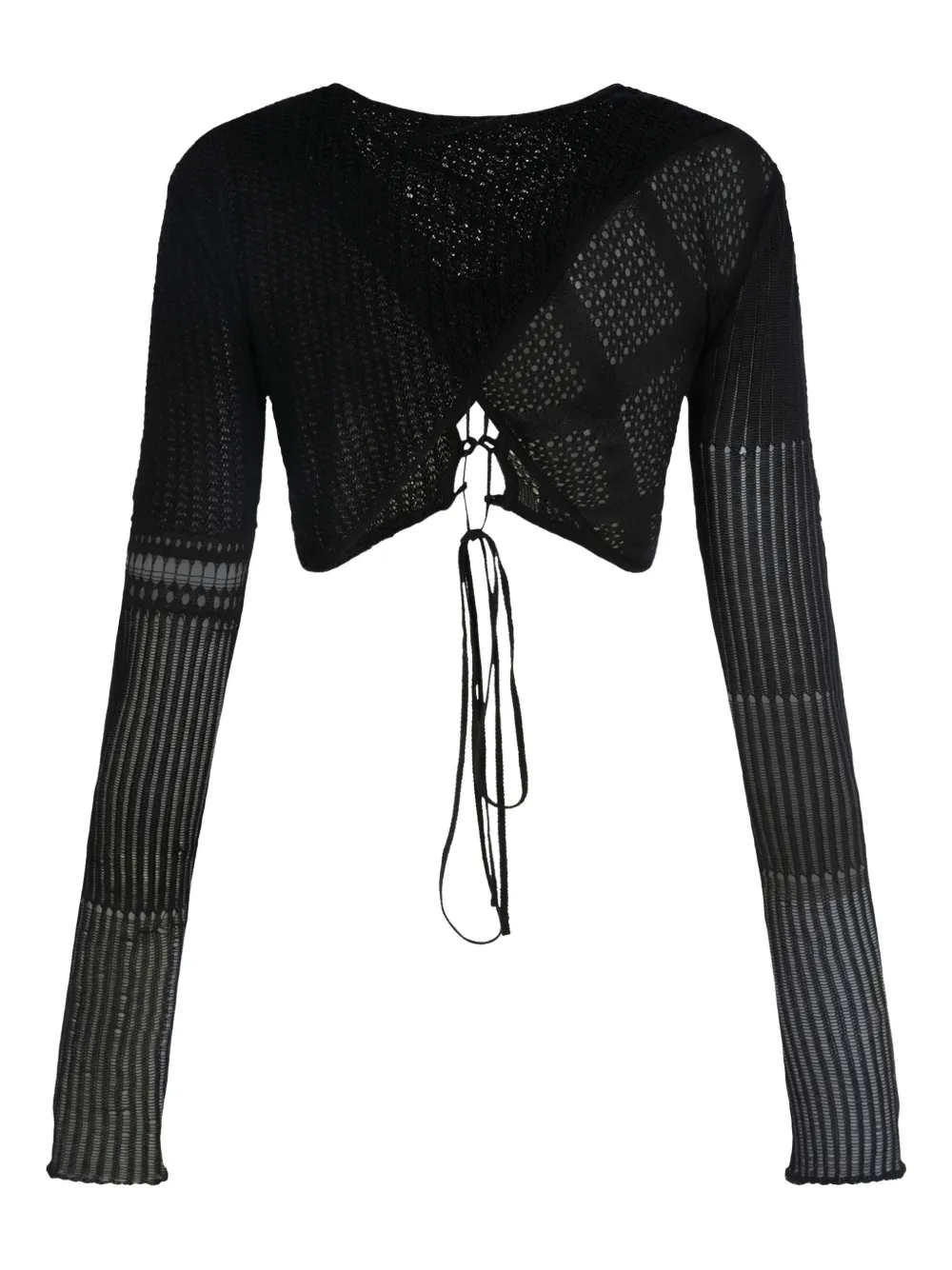 Roberta Einer long-sleeve lace-up top | Black | Image 1