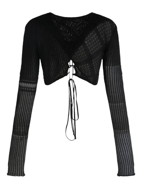 Roberta Einer long-sleeve lace-up top