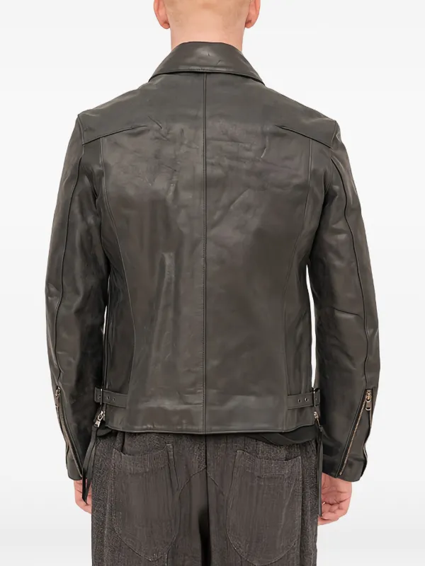 The Viridi-Anne zip-up Leather Jacket | Black | FARFETCH ID