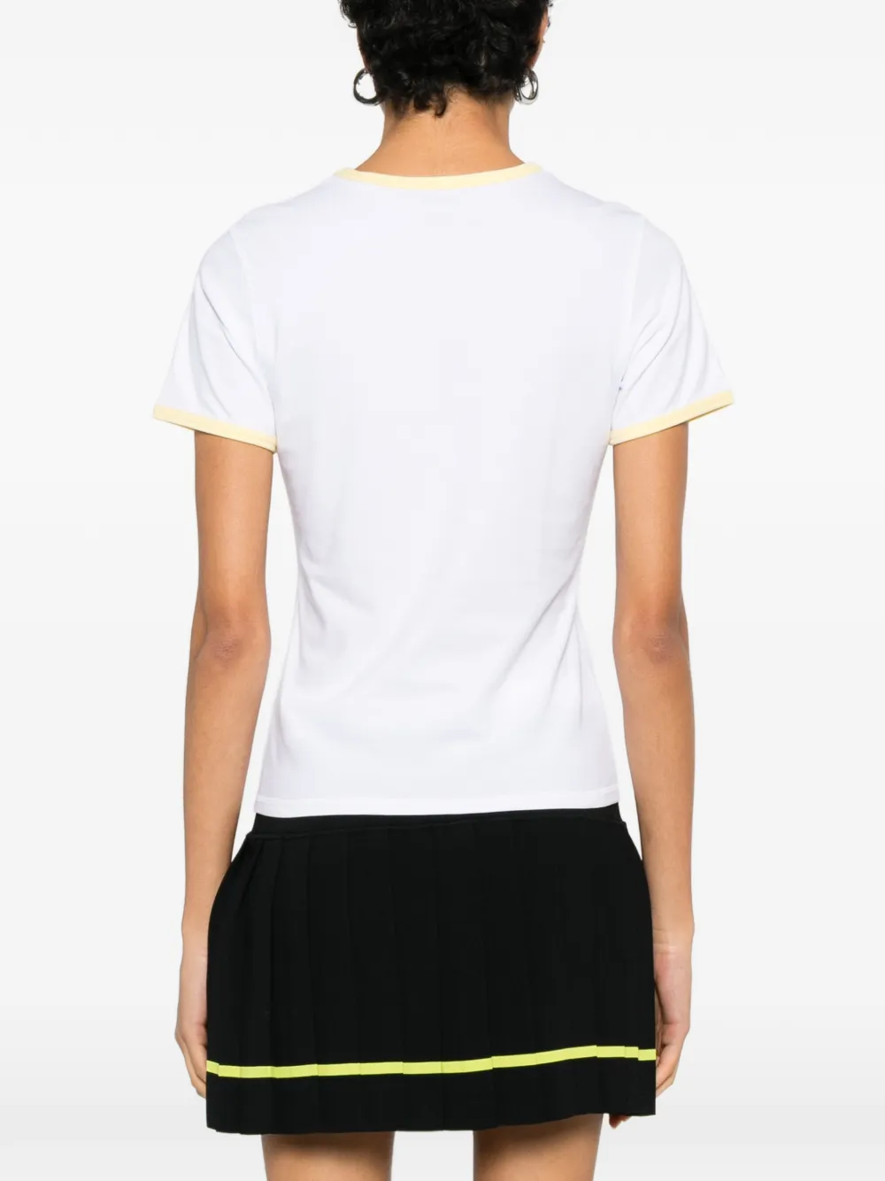 Casablanca Longline Ringer T-shirt met print Wit