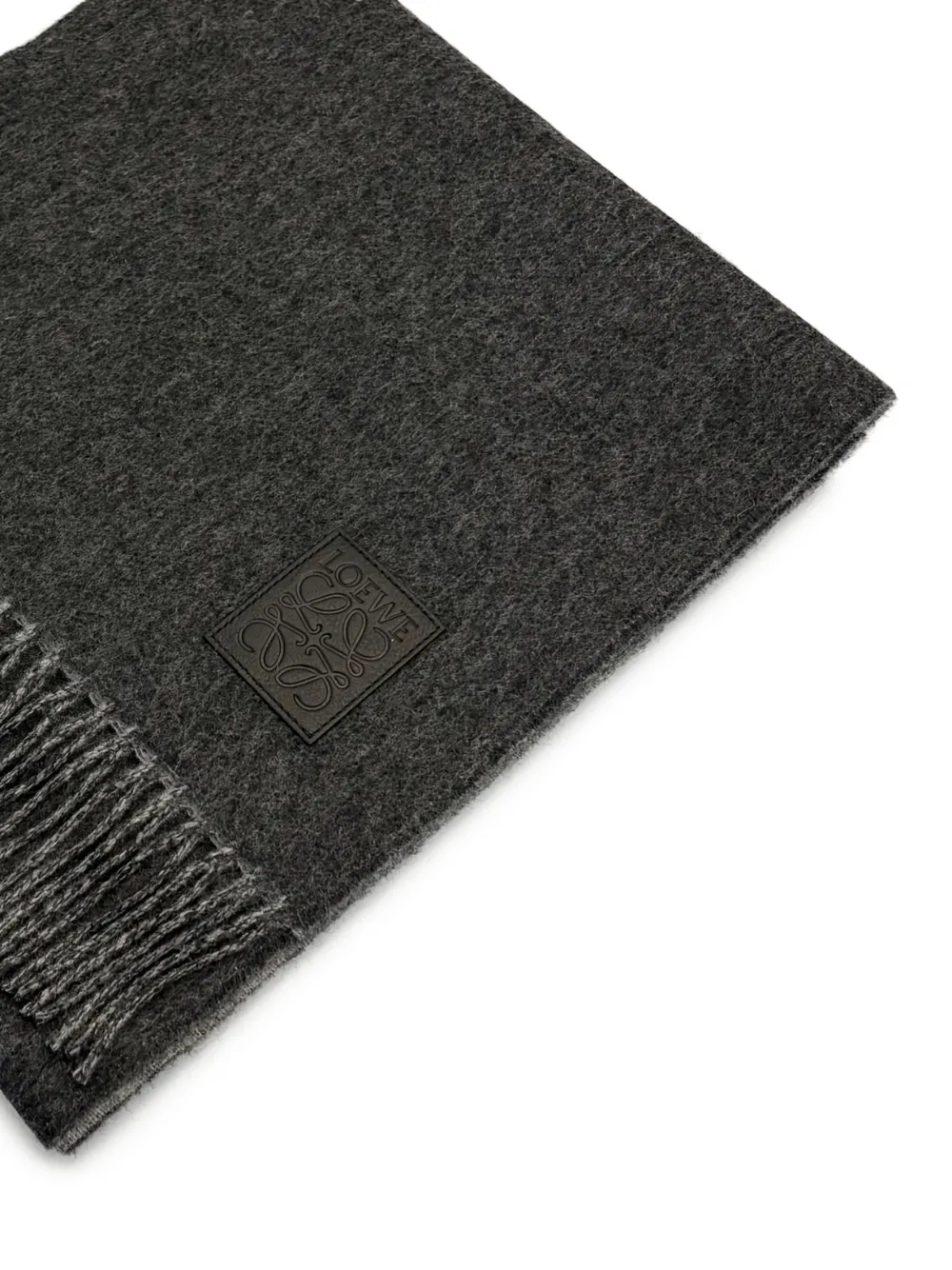 LOEWE Sjaal met logopatch - Grijs