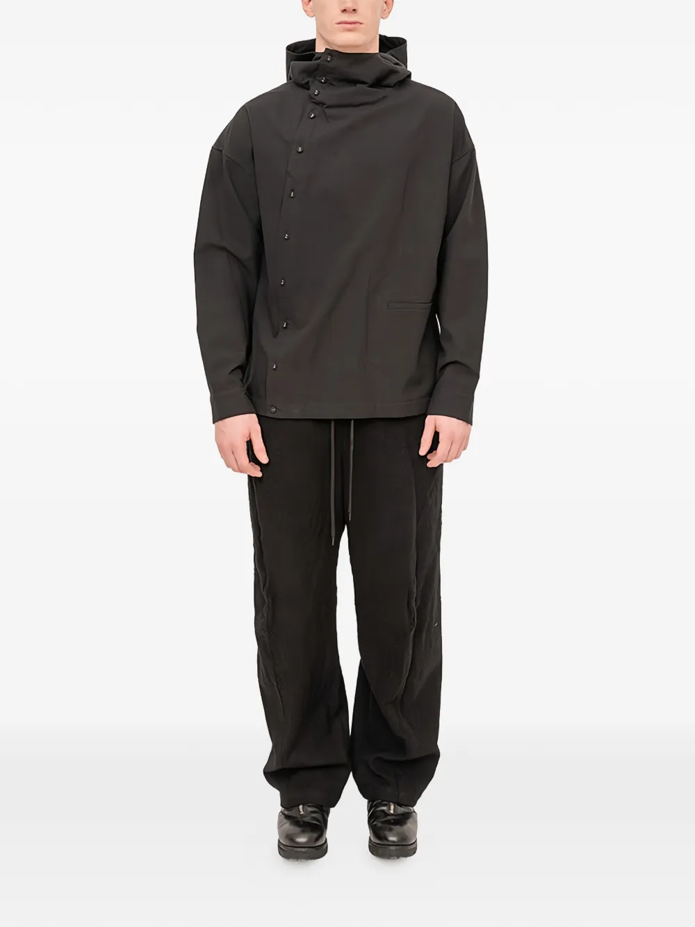 The Viridi-Anne hooded button-up overshirt | Shirt Jackets | Image 2