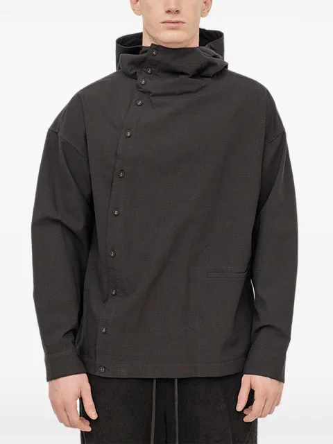 The Viridi-Anne hooded button-up overshirt