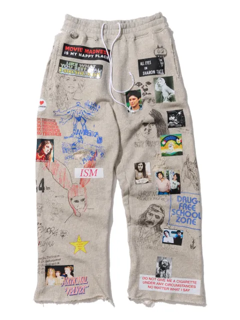 Paly drawstring-fastening track pants