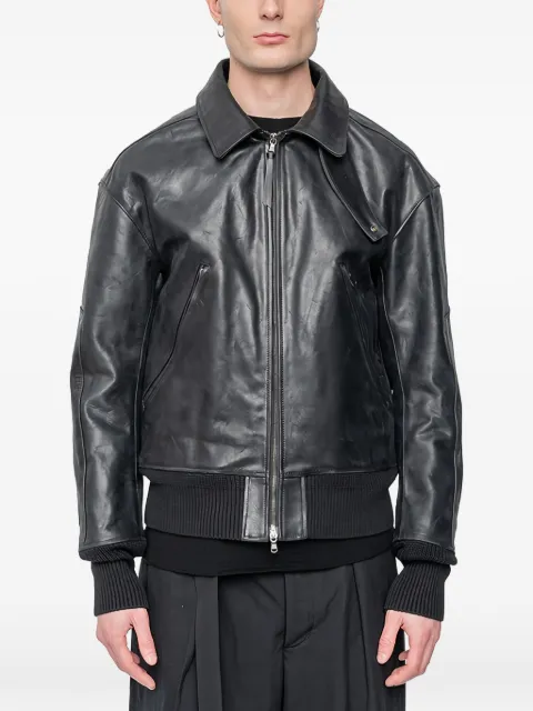 The Viridi-Anne zip-up leather jacket