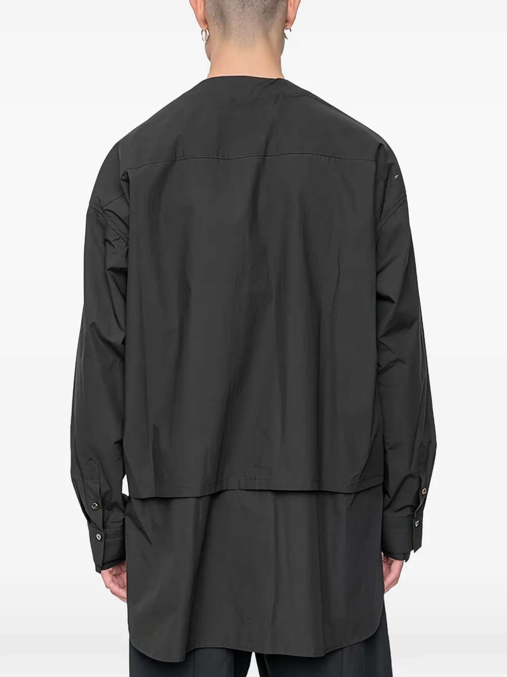 The Viridi-anne Button-up Chest-pocket Shirt In Black