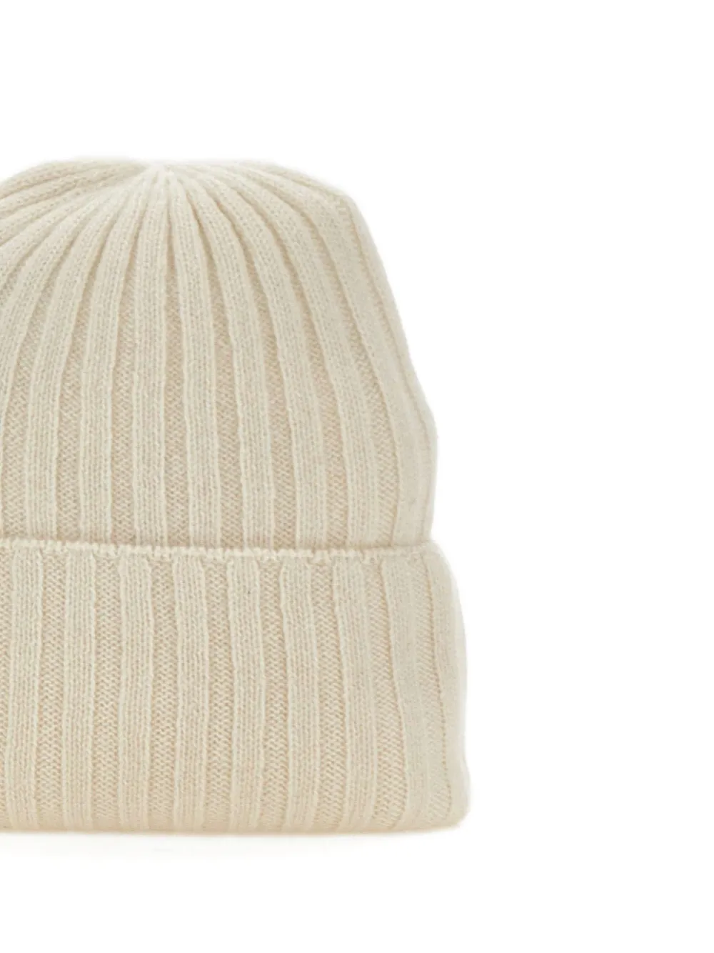 Not Shy Dora Ribbed Beanie Hat In Neutral
