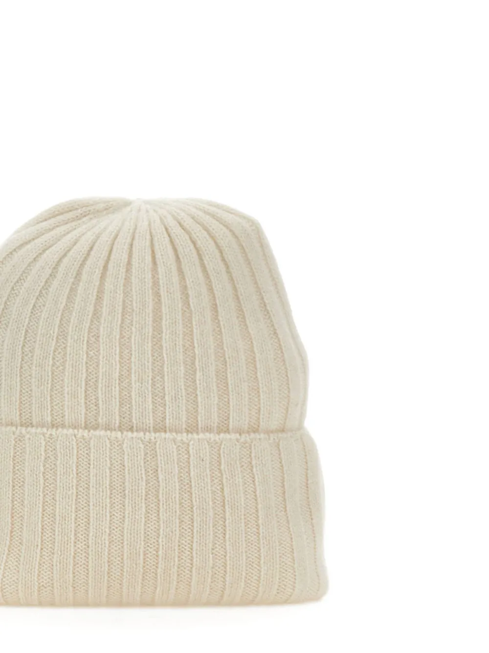 Not Shy Dora Ribbed Beanie Hat In Neutral