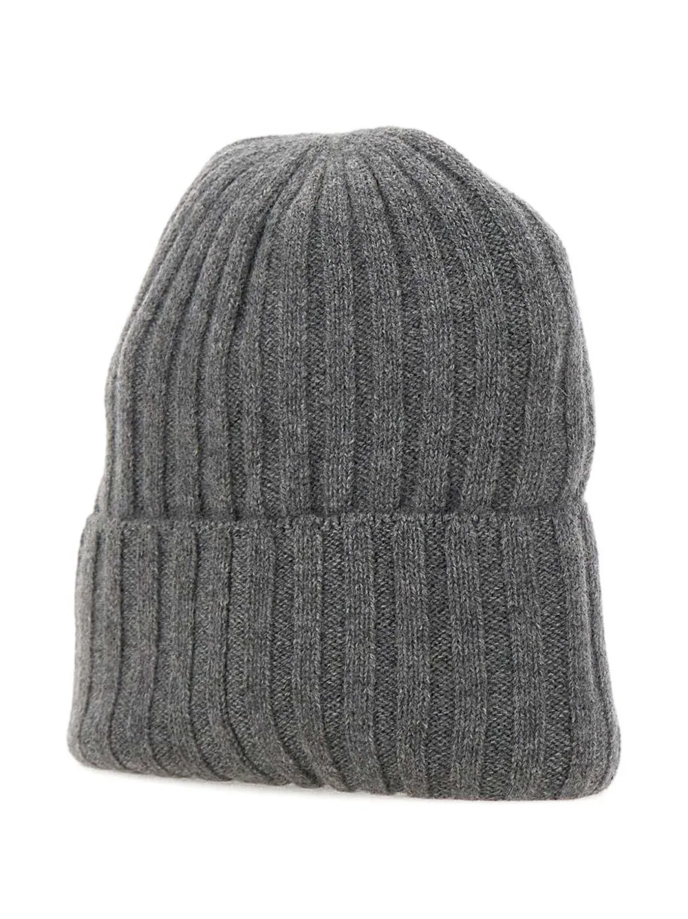 Not Shy Dora Ribbed Beanie Hat In Gray