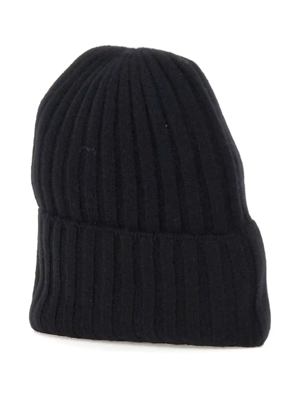 Not Shy Dora Ribbed Beanie Hat In Black