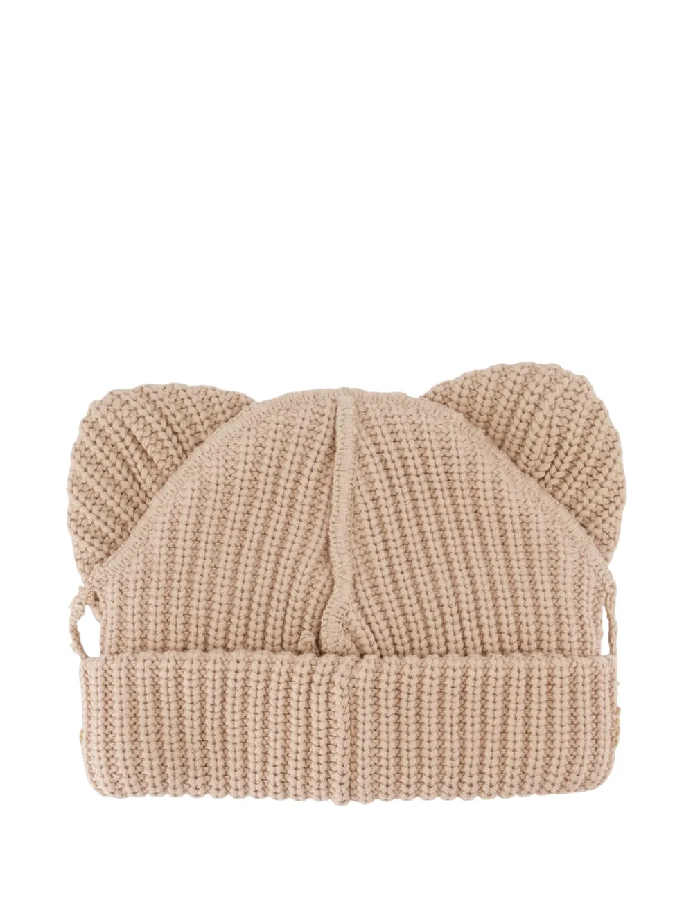 Charles Jeffrey Loverboy ears-detail logo-label beanie hat - Beige