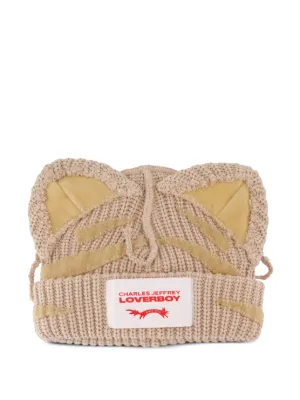 Charles Jeffrey Loverboy Artisanal Rabbit Beanie | Brown | FARFETCH HK