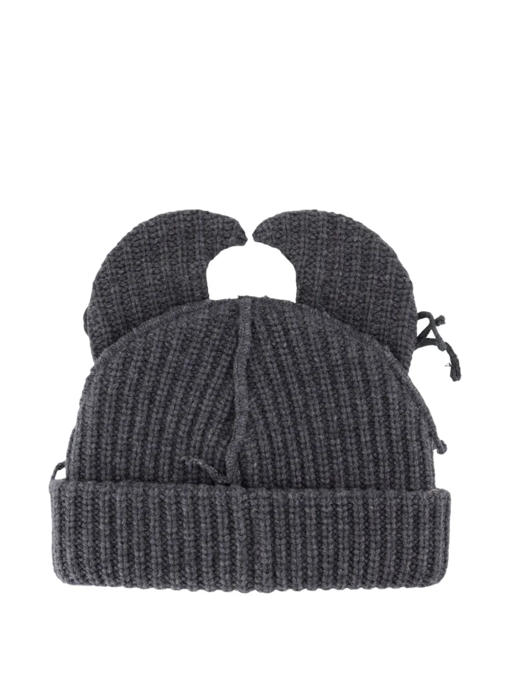 Charles Jeffrey Loverboy ears-detail beanie hat - Grijs