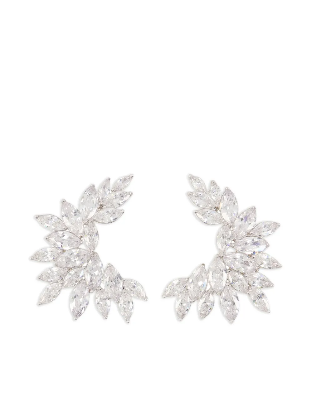 Self-Portrait aretes con detalles de cristal | plateado | Image 1