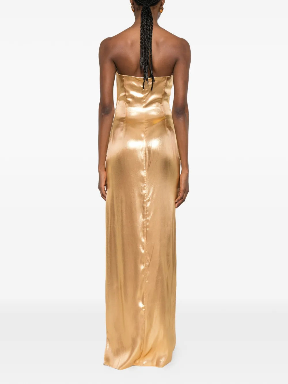Galvan London Bandeau jurk Goud