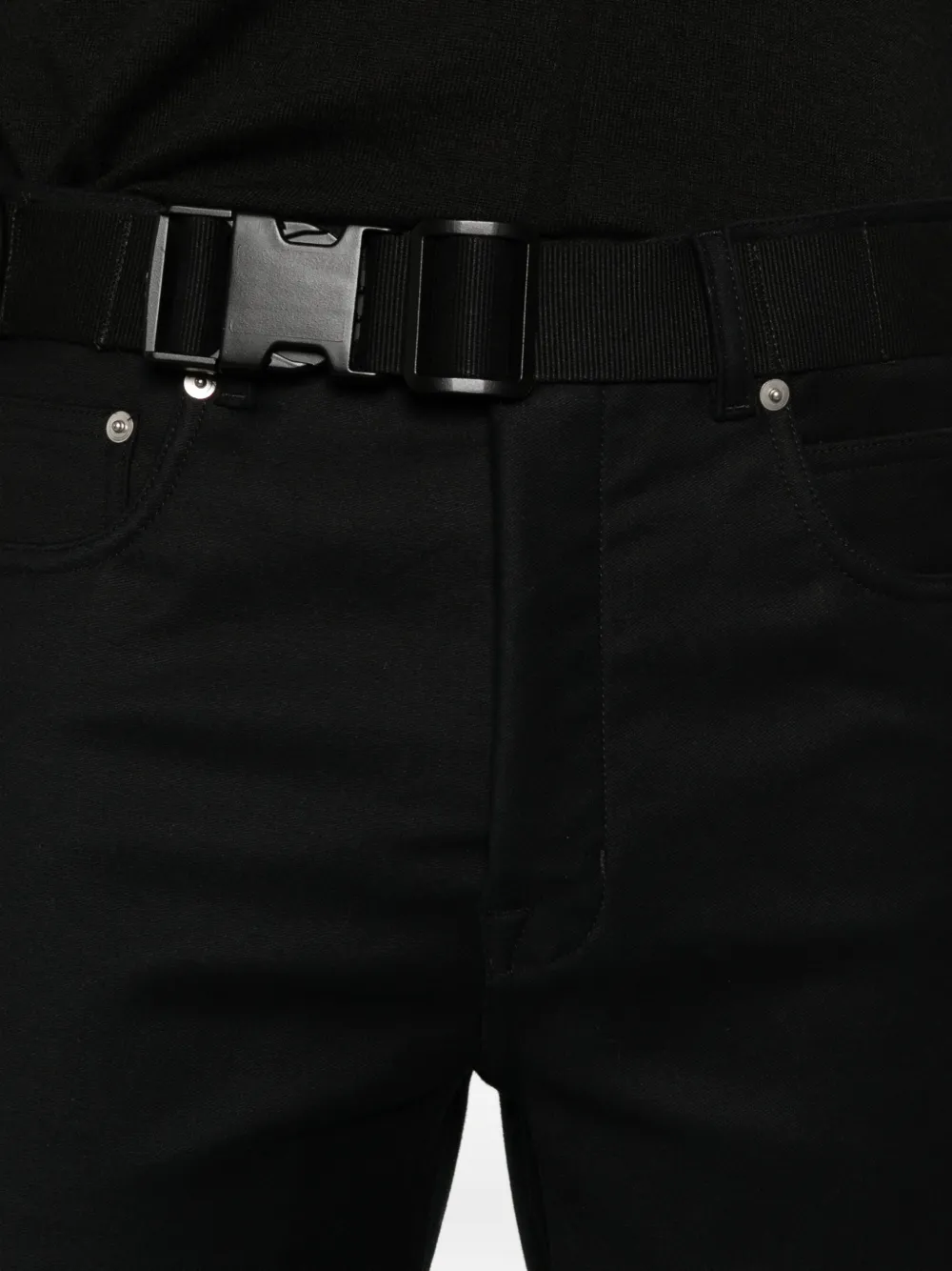 Rick Owens Blixa jeans met ceintuur Zwart